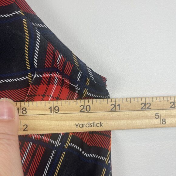 Anthropologie Greylin Womens Top Small Red Plaid Sleeveless Flowy Dark Academia - Picture 6 of 7